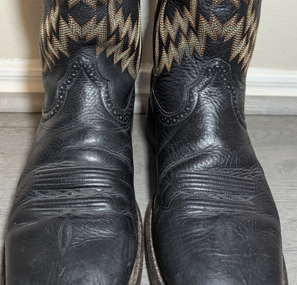 Ariat Tycoon Square Toe Boots Brown Leather - Picture 3 of 10